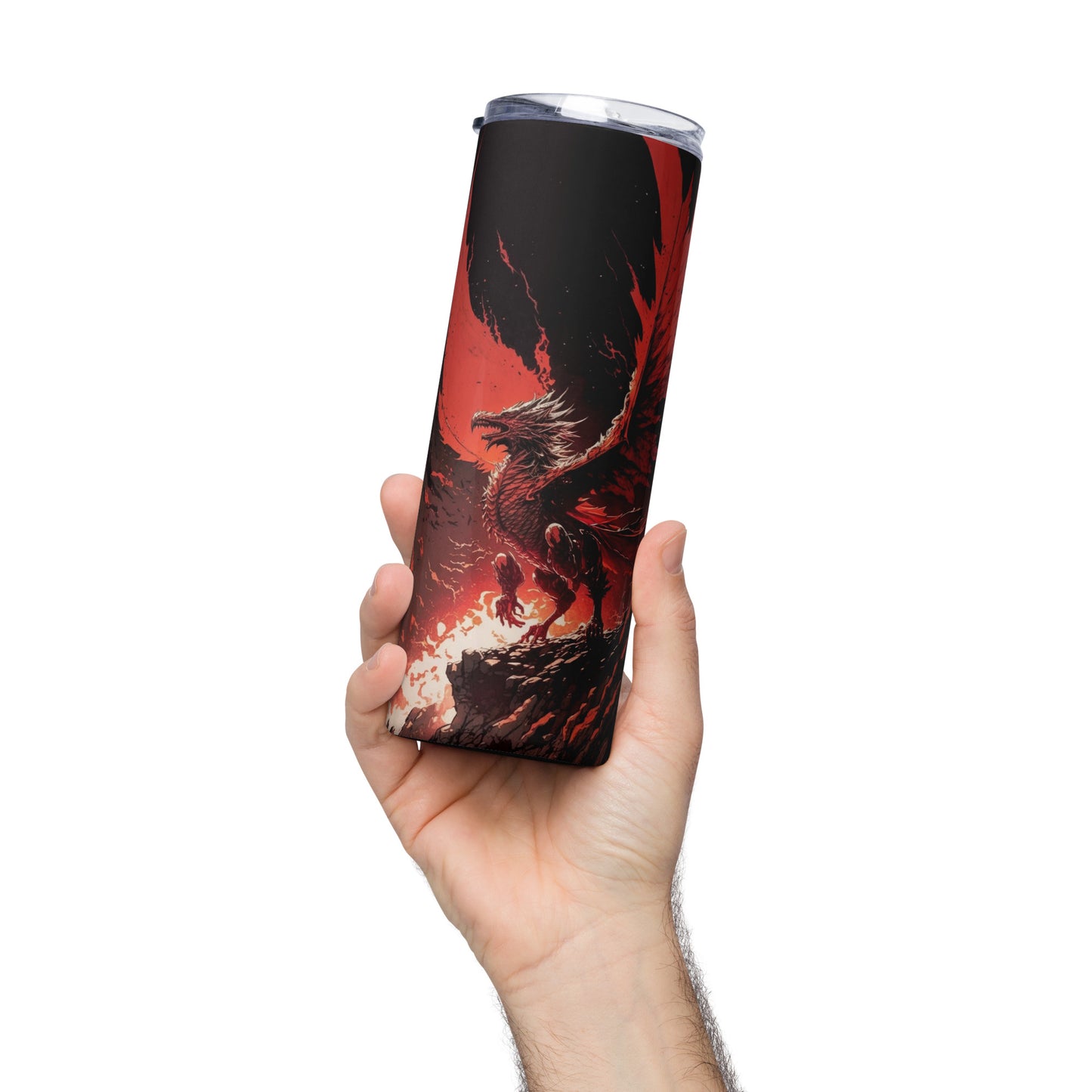 Dragon #1 Stainless steel tumbler cup with metal straw