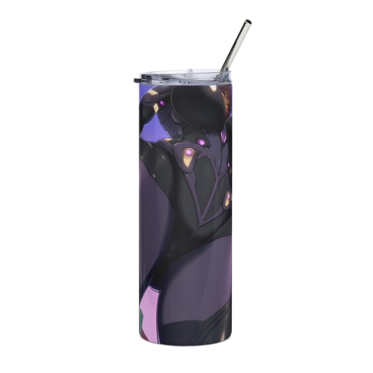 How's the view sexy anime woman Stainless steel tumbler cup with metal straw