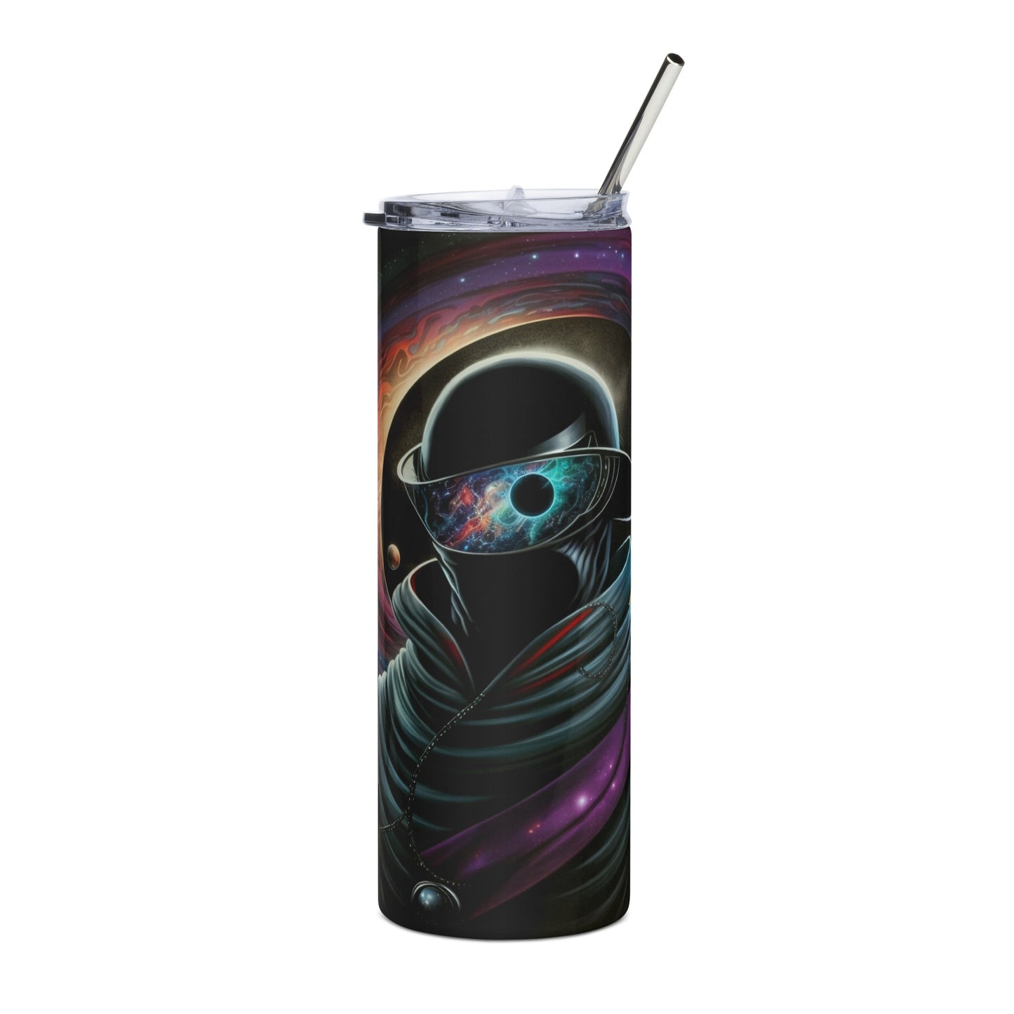 Mr. Spacehead Stainless steel tumbler cup with metal straw