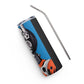 Astronaut Girl Stainless steel tumbler cup with metal straw