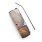 Anime Cat Girl #3 Stainless steel tumbler cup with metal straw