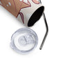 Anime Cat Girl #4 Stainless steel tumbler cup with metal straw