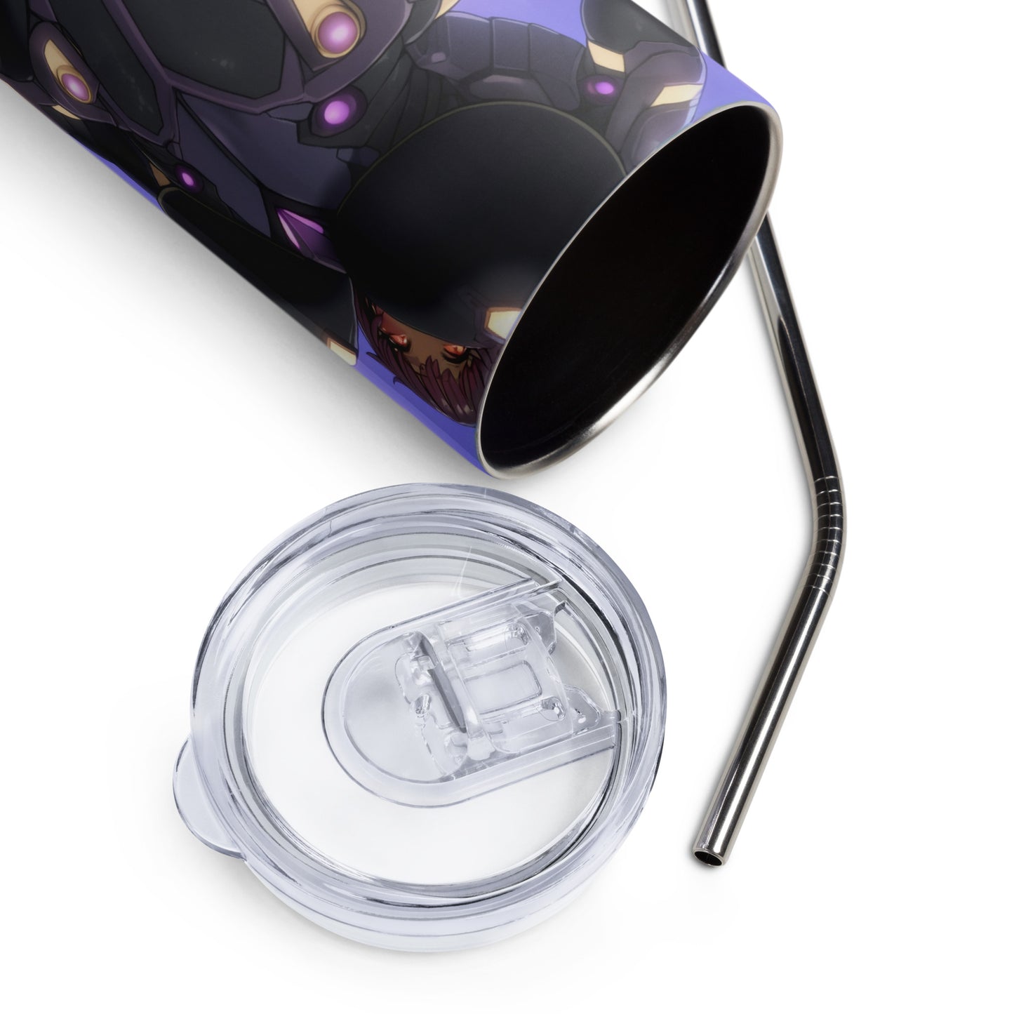 How's the view sexy anime woman Stainless steel tumbler cup with metal straw