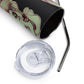 Sexy Pin-up Girl #1 Stainless steel tumbler cup with metal straw