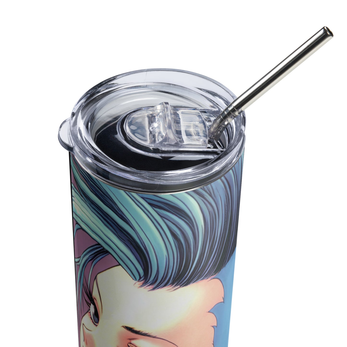 Punk Girl #3 Stainless steel tumbler with metal straw