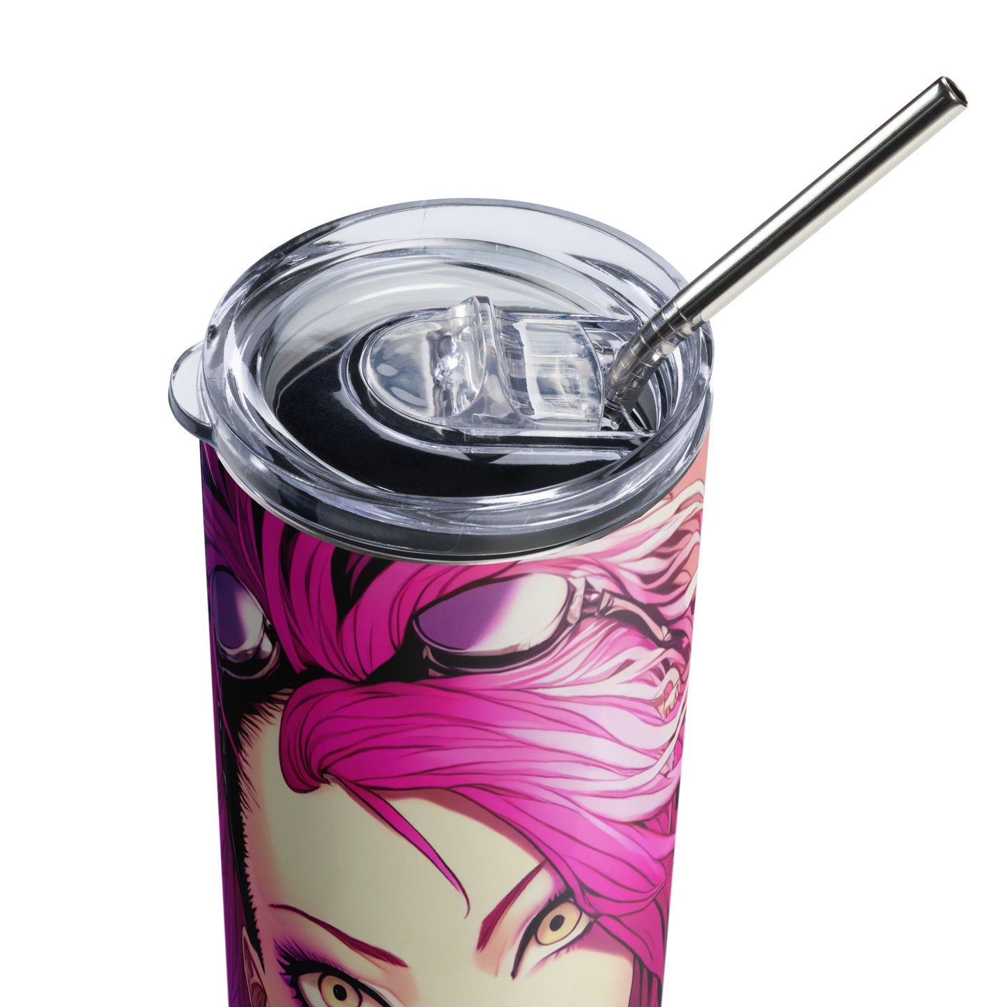 Punk Girl #4 Stainless steel tumbler with metal straw