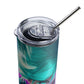 Anime Girl #2 Stainless steel tumbler cup with metal straw