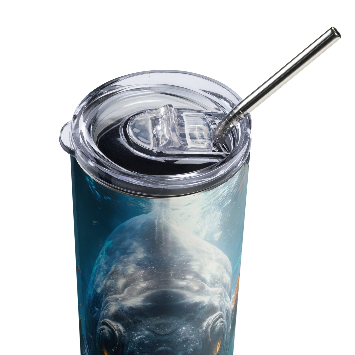 That's a Big Fish Stainless steel tumbler cup with metal straw