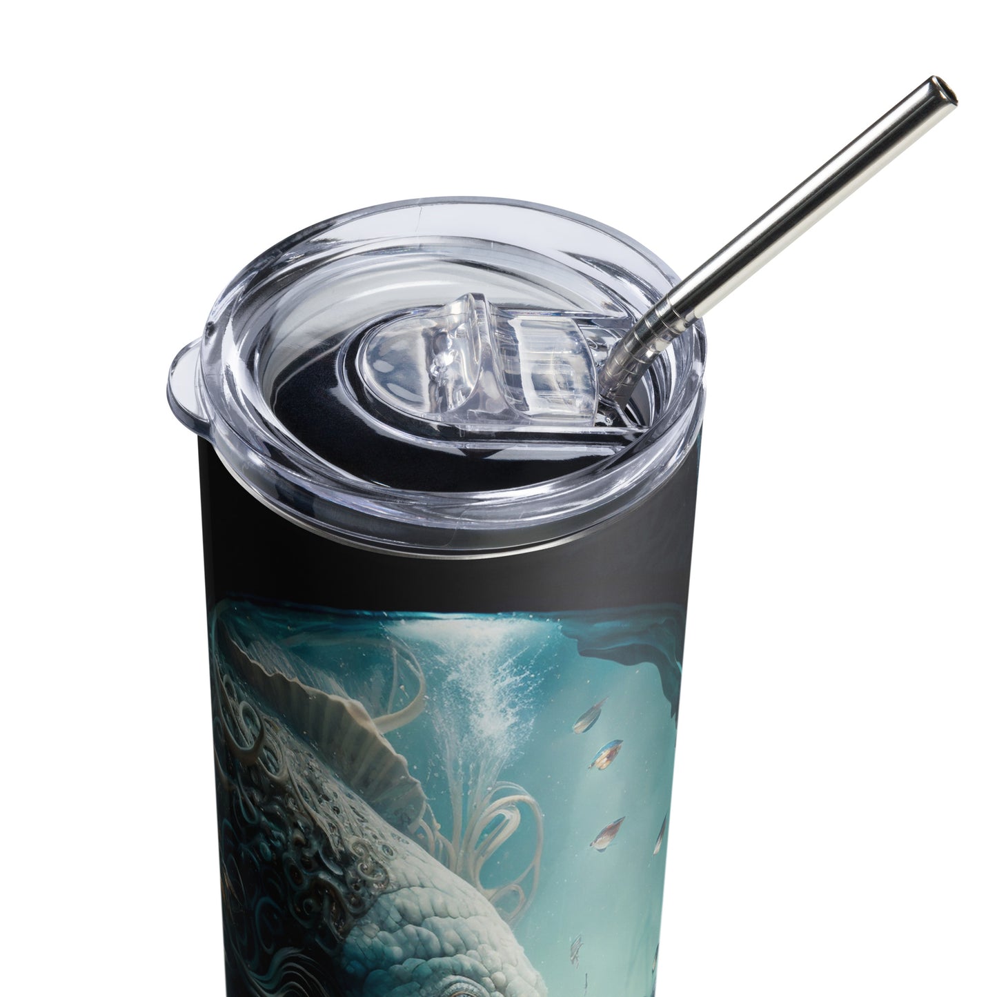 That's a Big Fish #2 Stainless steel tumbler cup with metal straw