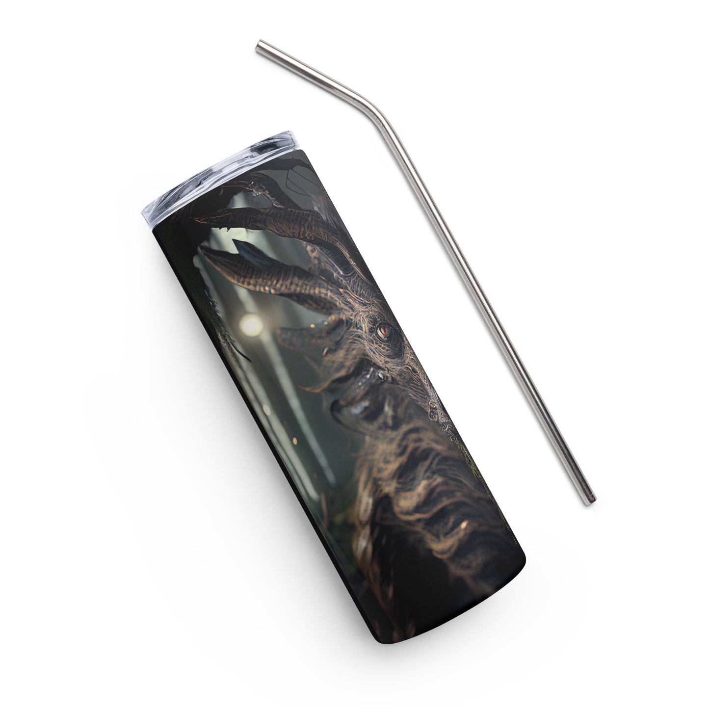 The Wendigo Stainless steel tumbler cup with metal straw