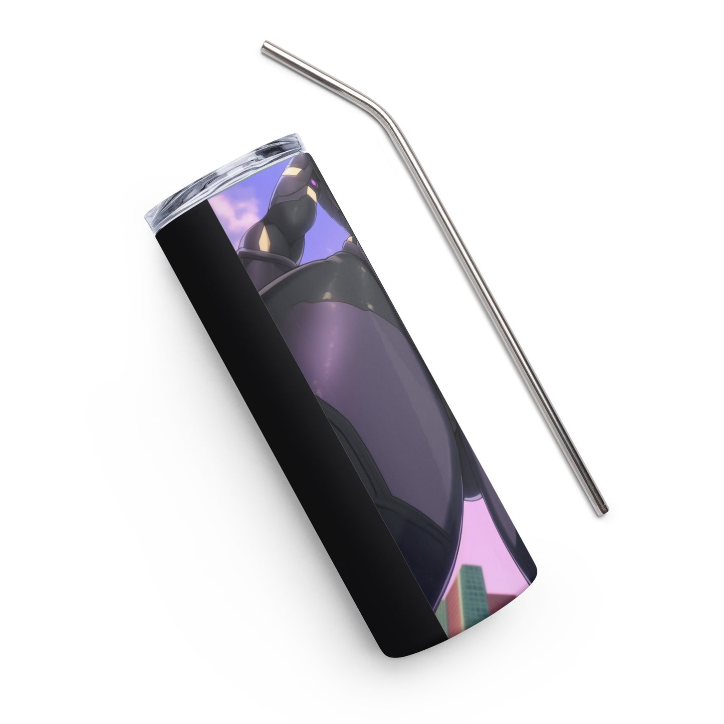 How's the view sexy anime woman Stainless steel tumbler cup with metal straw