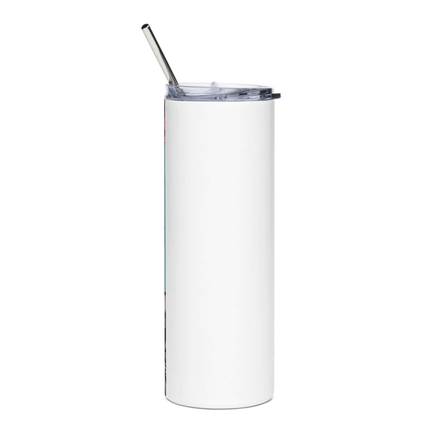 Punk Girl #1 Stainless steel tumbler cup with metal straw