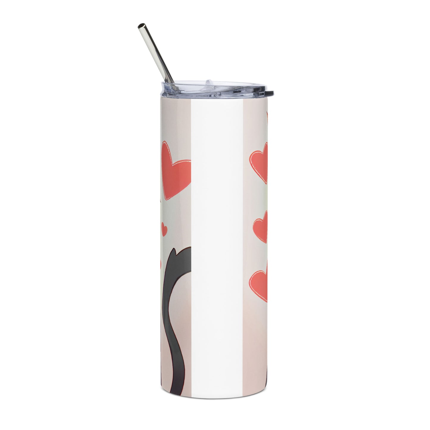 Anime Cat Girl #12 Stainless steel tumbler cup with metal straw