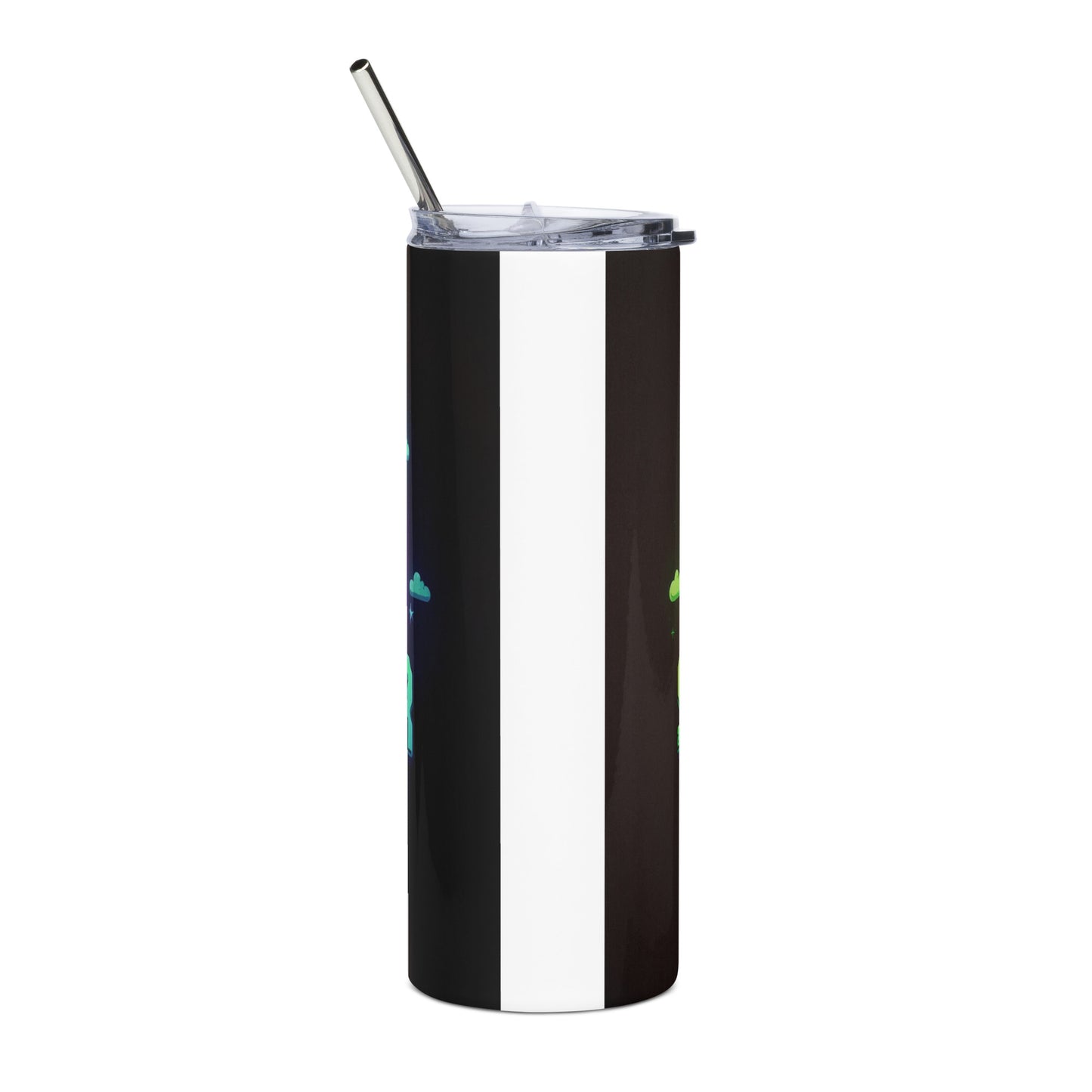 Stoner Stainless steel tumbler cup with metal straw