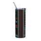 Hatsune Miku video game screen Stainless steel tumbler cup with metal straw