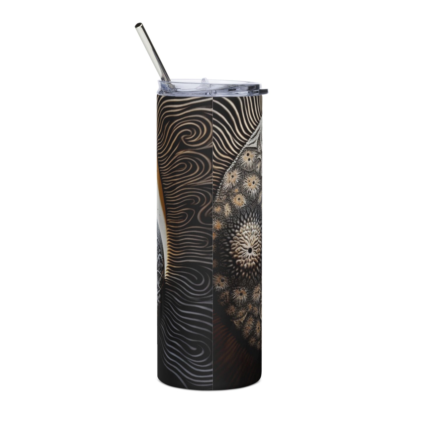 A Mother's Love Stainless steel tumbler cup with metal straw