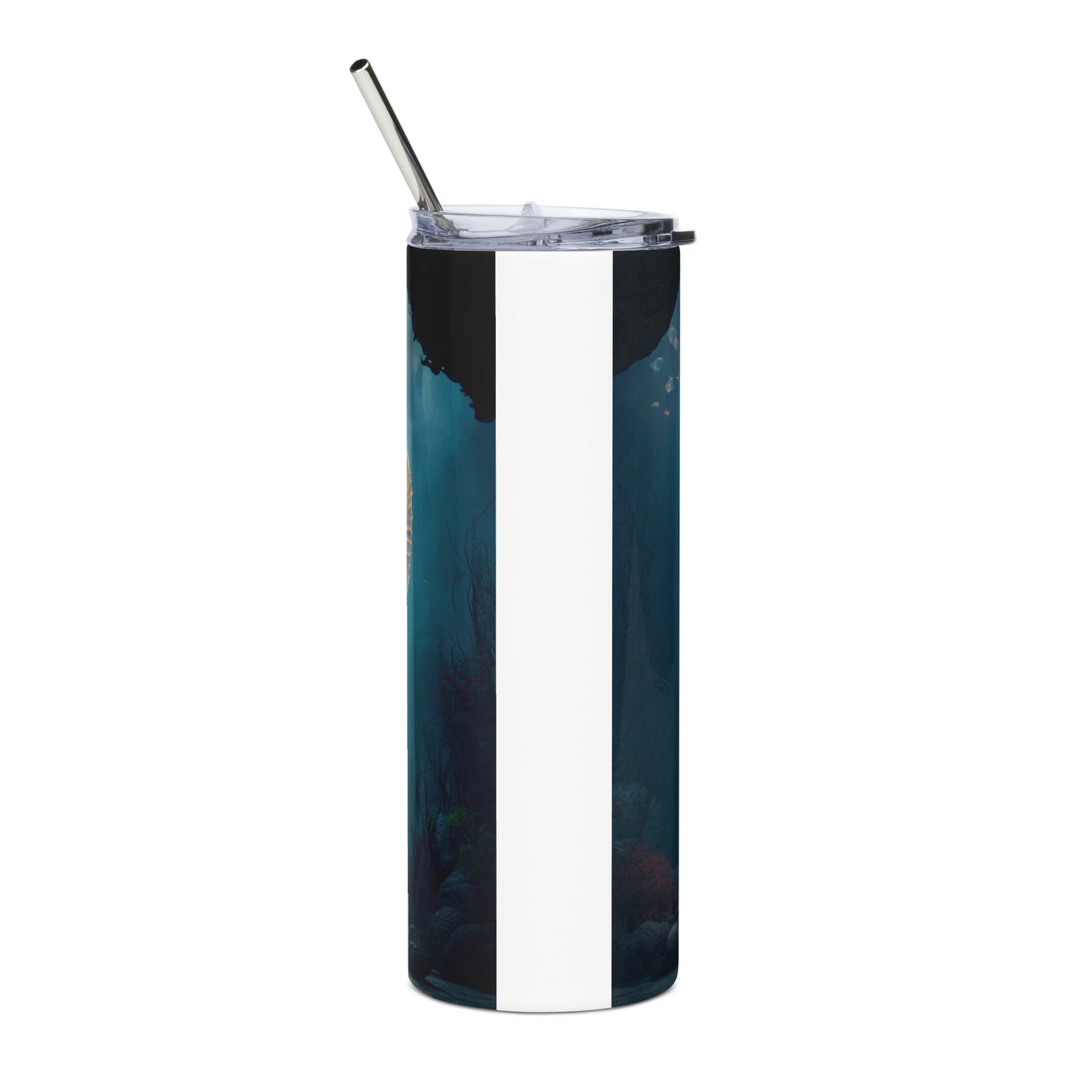 That's a Big Fish Stainless steel tumbler cup with metal straw