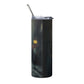 Clown in the Rain Stainless steel tumbler cup with metal straw