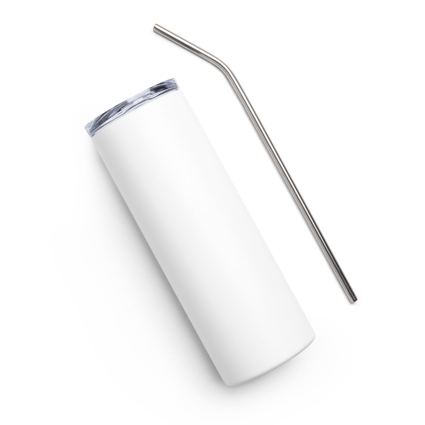 Creature of the Forest Stainless steel tumbler cup with metal straw