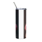 Steampunk Peach Stainless steel tumbler cup with metal straw