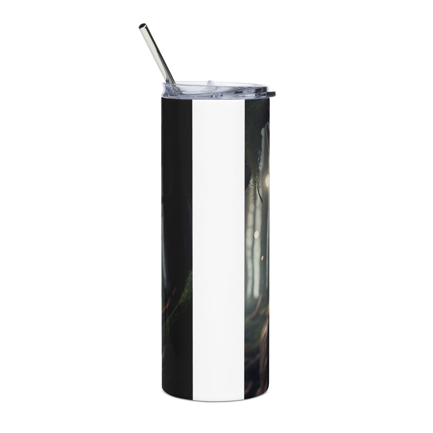 The Wendigo Stainless steel tumbler cup with metal straw