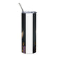 Steampunk Wario Stainless steel tumbler cup with metal straw