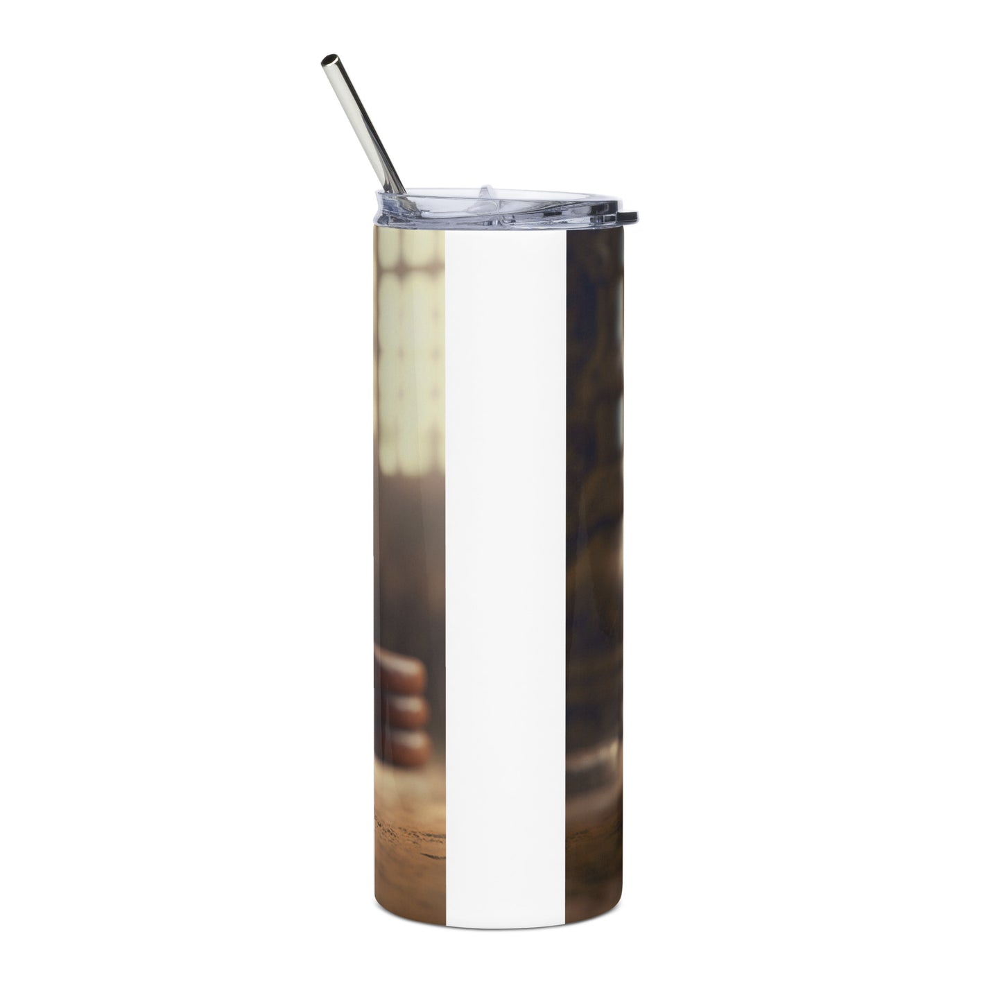 Steampunk Toad Stainless steel tumbler cup with metal straw