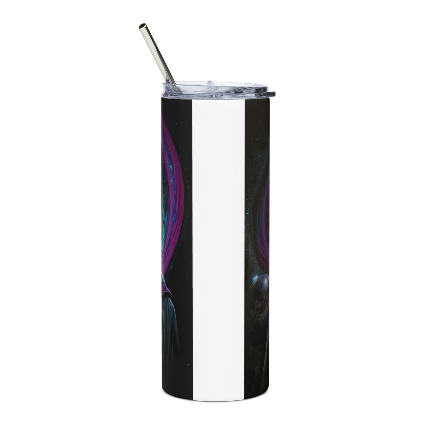 Mr. Spacehead Stainless steel tumbler cup with metal straw