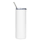 Cute Bunny Stainless steel tumbler cup with metal straw