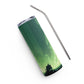 Necro Knight Stainless steel tumbler cup with metal straw