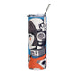 Astronaut Girl Stainless steel tumbler cup with metal straw