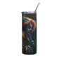 Clown in the Rain Stainless steel tumbler cup with metal straw