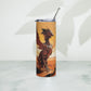 Dragon #8 Stainless steel tumbler cup with metal straw