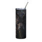 The Wendigo Stainless steel tumbler cup with metal straw