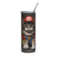 Mario Kitten Stainless steel tumbler cup with metal straw