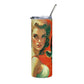 Devil Beauty #1 Stainless steel tumbler cup with metal straw