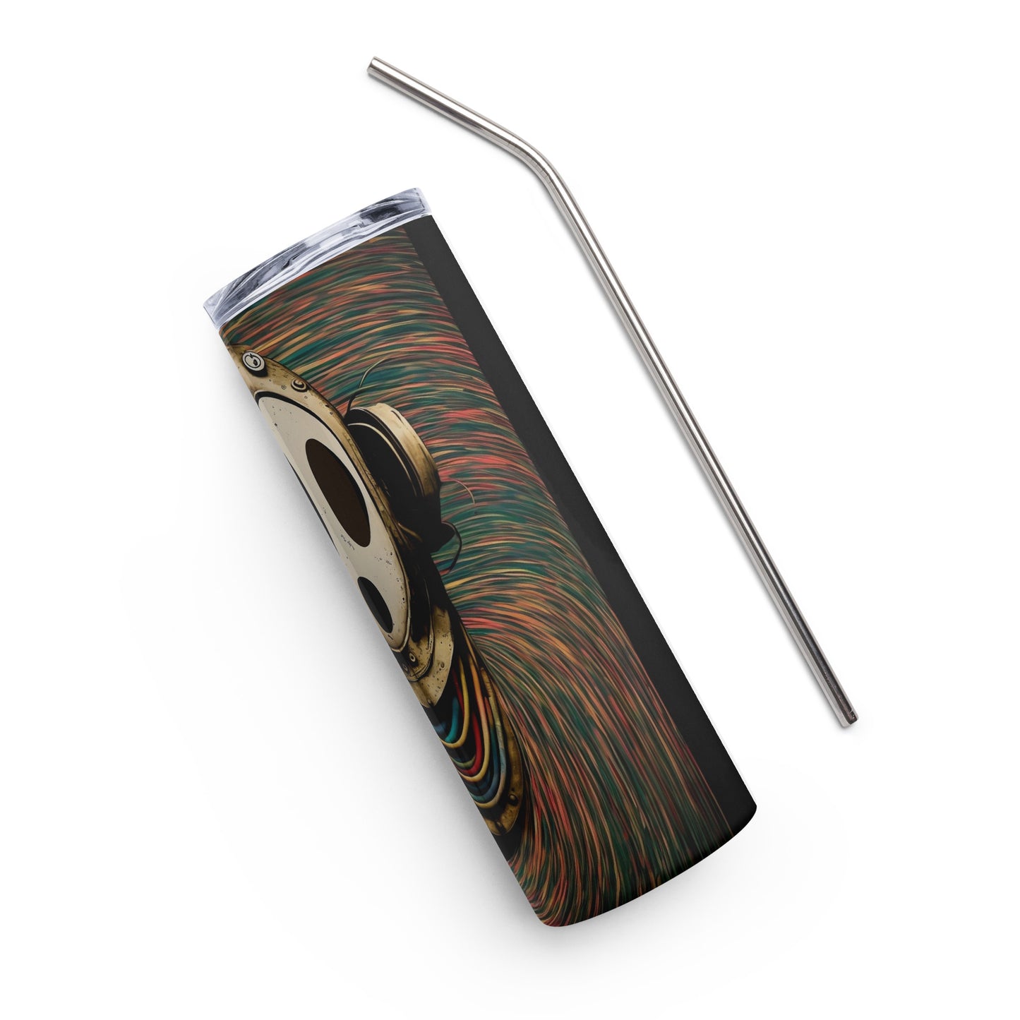 Shy Guy Stainless steel tumbler cup with metal straw