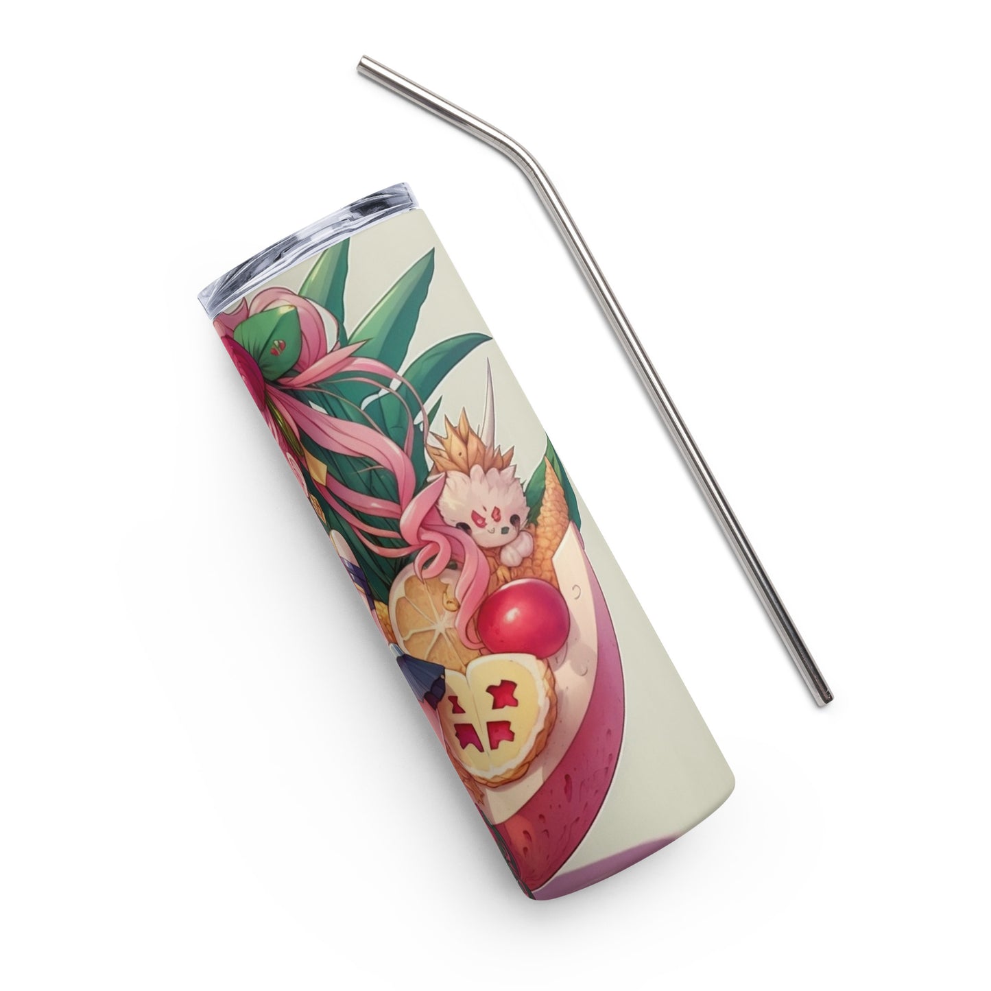 Sailor Moon Inspired #2 Stainless steel tumbler cup with metal straw