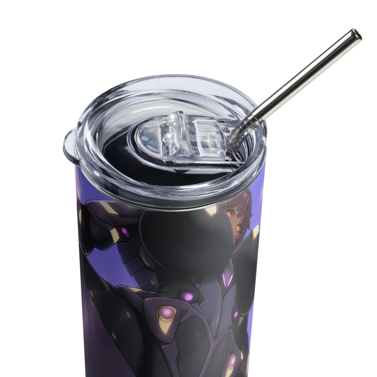 How's the view sexy anime woman Stainless steel tumbler cup with metal straw