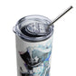 The Captain Stainless steel tumbler cup with metal straw