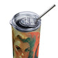 Devil Beauty #1 Stainless steel tumbler cup with metal straw