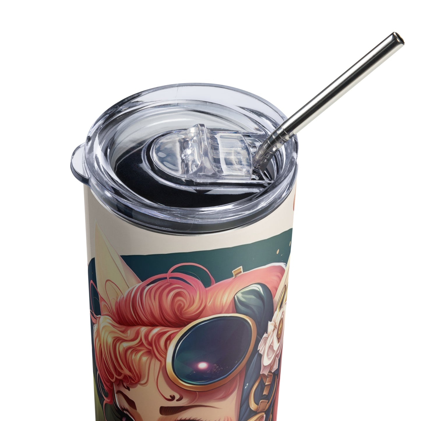 Sailor Moon Inspired #1 Stainless steel tumbler cup with metal straw