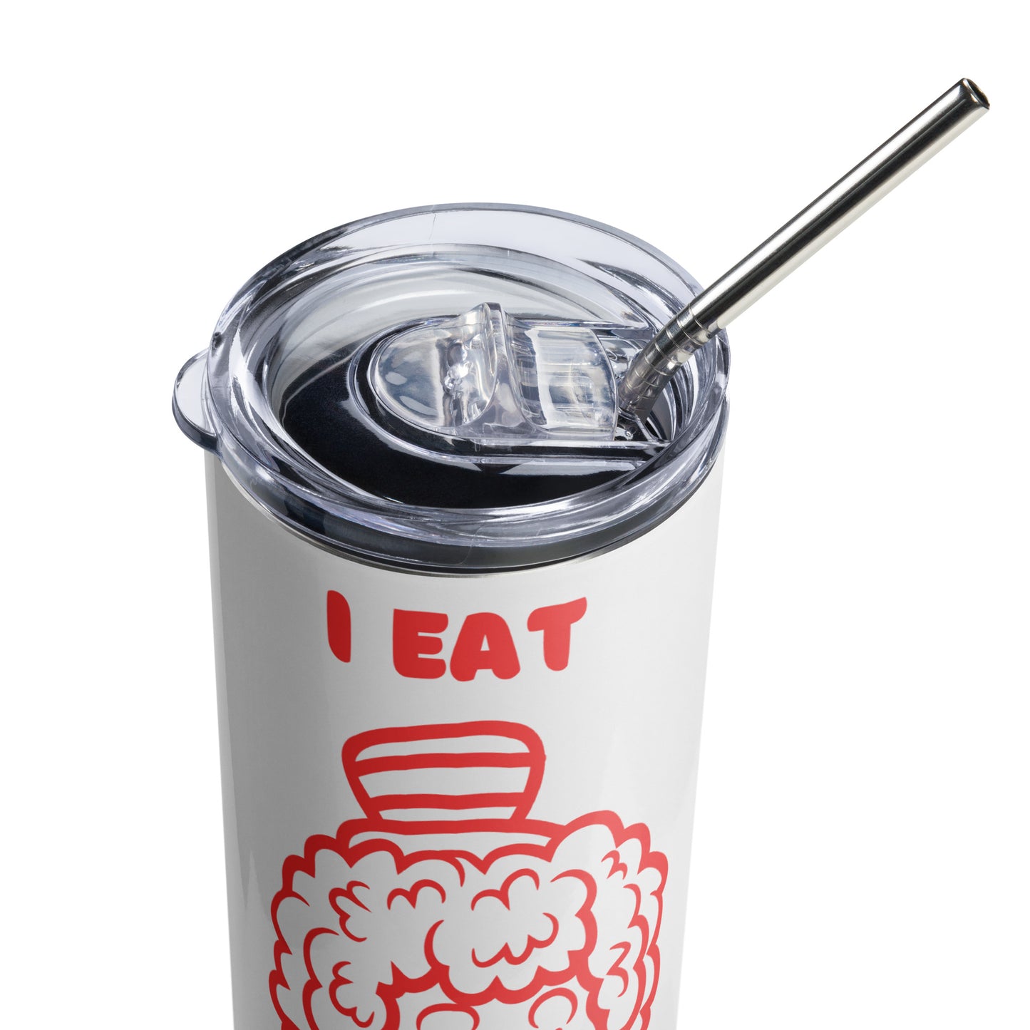 I Eat Children Clown Stainless steel tumbler cup with metal straw