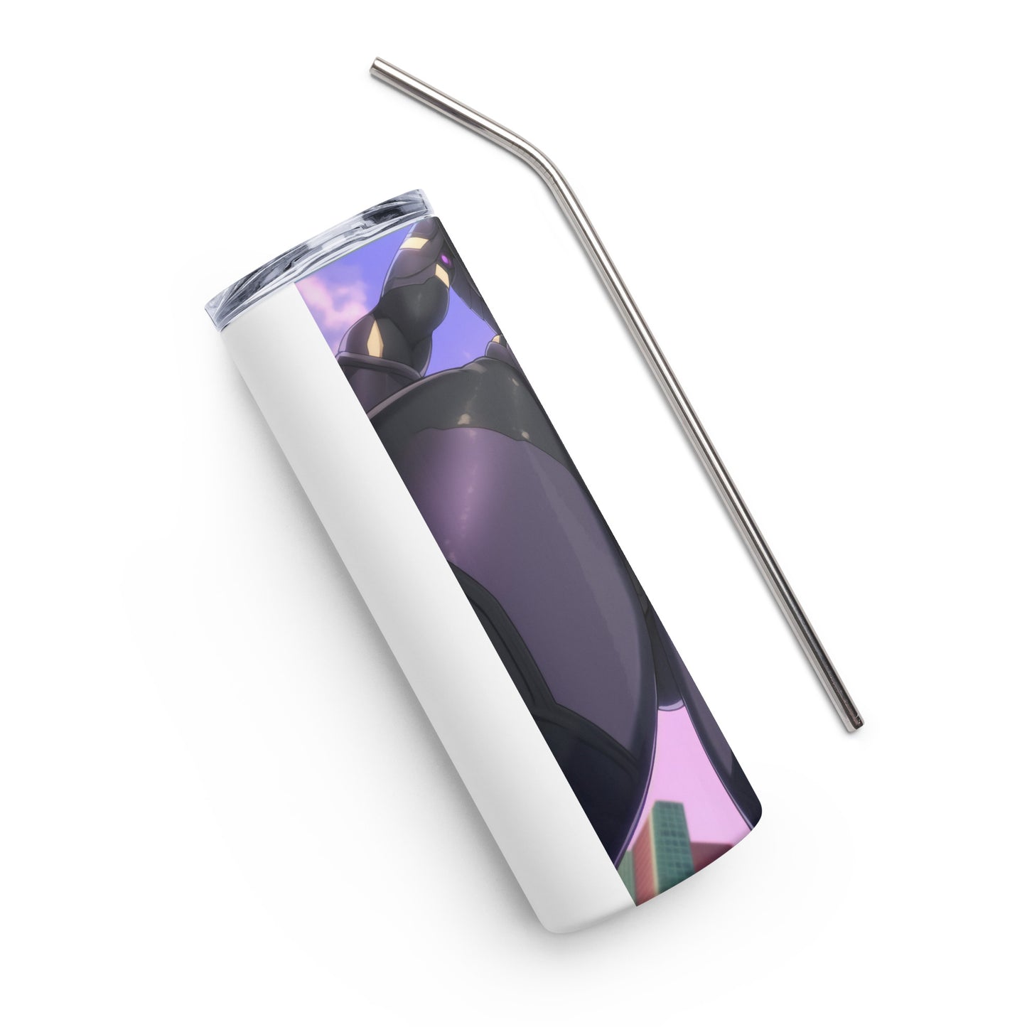 How's the view sexy anime woman Stainless steel tumbler cup with metal straw