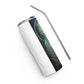 Earth Goddess #2 Stainless steel tumbler cup with metal straw