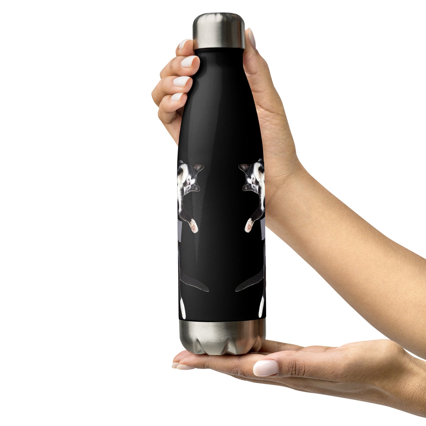 Duct Taped Cat Stainless Steel Water Bottle