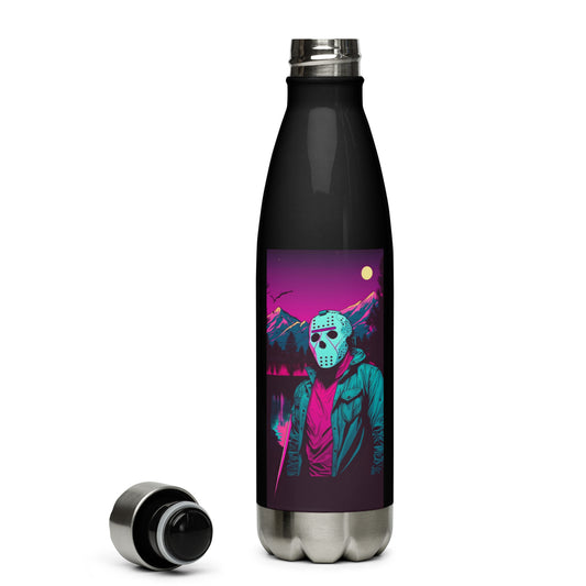 Vaporwave Killer Jason Voorhees Stainless Steel Water Bottle