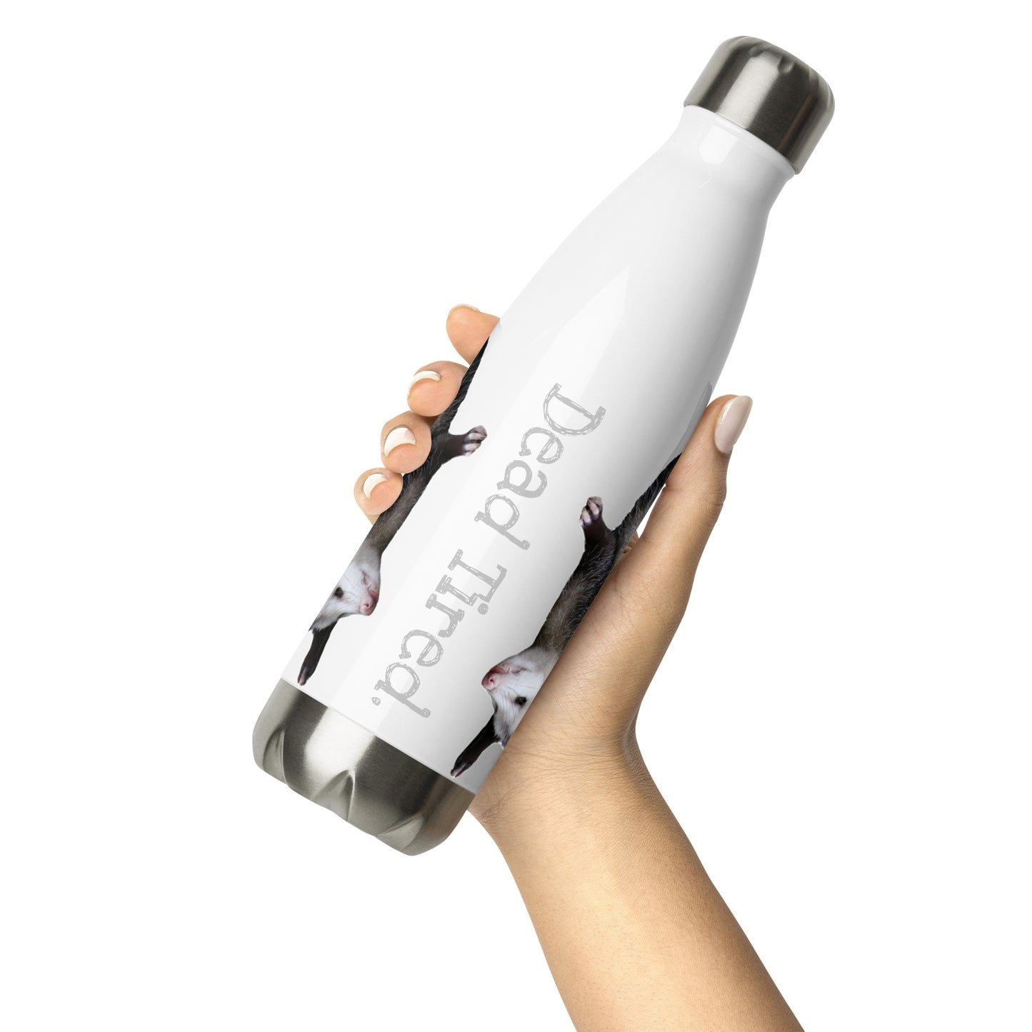 Dead Tired Opposum Stainless Steel Water Bottle