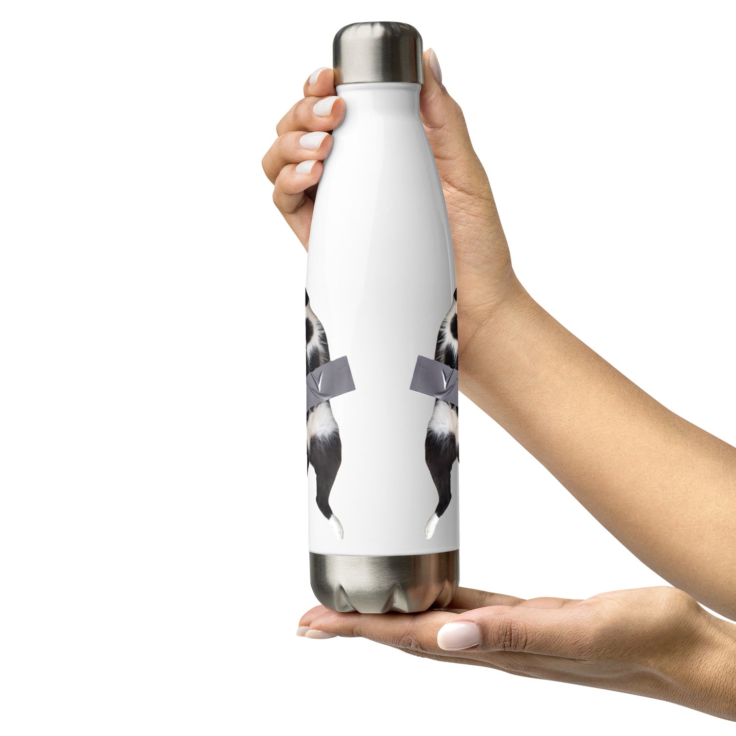 Duct Taped Cat Stainless Steel Water Bottle