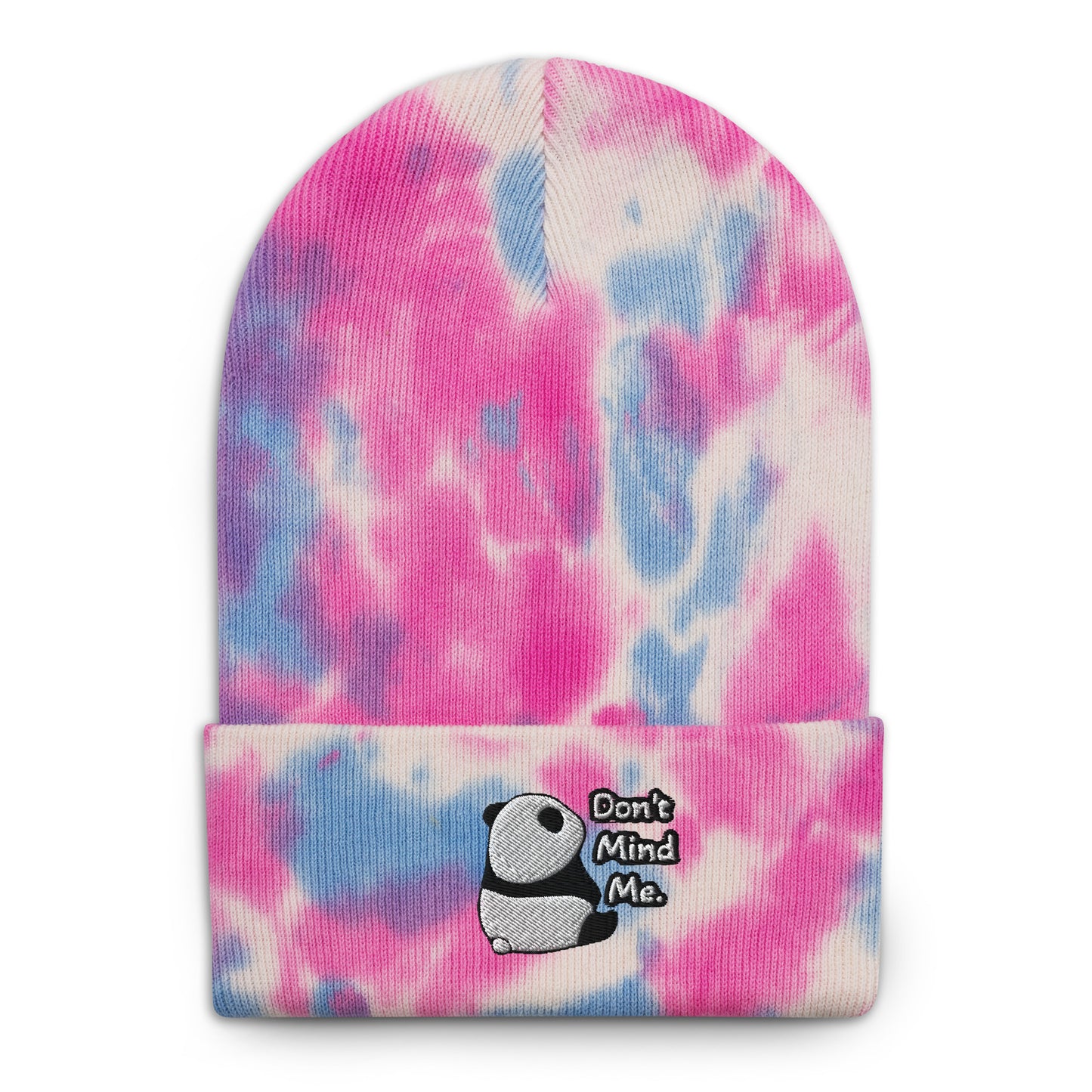 Don't mind me Panda Tie-dye beanie hat